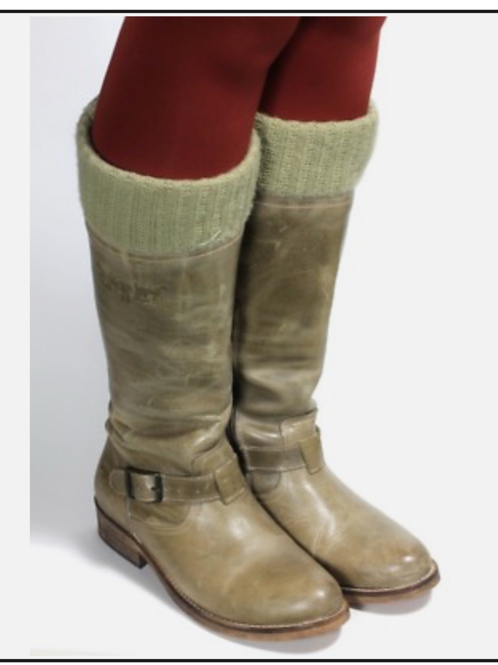 Beautiful Levi’s Tall Leather Riding Boots with Knit Cuff